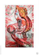 Load image into Gallery viewer, Hand Signed PRINT - JESSICA RABBIT with gun on COKE can