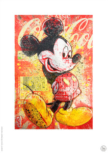 Hand Signed PRINT by Chris Duncan - MICKEY on COKE can