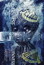 Load image into Gallery viewer, Hand Signed PRINT - By Chris Duncan - BABY GROOT on GUINNESS