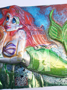 SOLD-AVAILABLE for COMMISSION - ORIGINAL Artwork - Chris Duncan - THE LITTLE MERMAID on J2O can