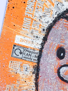 SOLD-AVAILABLE for COMMISSION - ORIGINAL Artwork - Chris Duncan - TINTIN on IRN BRU can