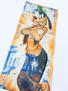 SOLD-AVAILABLE for COMMISSION - ORIGINAL Artwork - Chris Duncan - GOOFY on a IRN BRU can