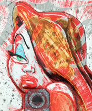 Load image into Gallery viewer, Hand Signed PRINT - JESSICA RABBIT with gun on COKE can