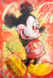 Hand Signed PRINT by Chris Duncan - MICKEY on COKE can