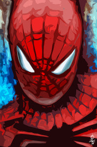Hand Signed PRINT - By Chris Duncan - ABSTRACT SPIDERMAN